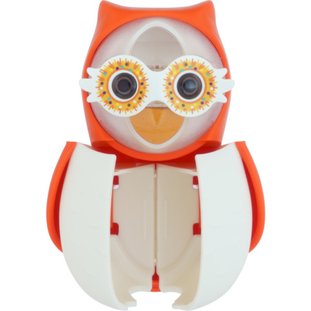 Держатель Flipper OWL HEARTY для зубной щетки со встроенными песочными часами Красный