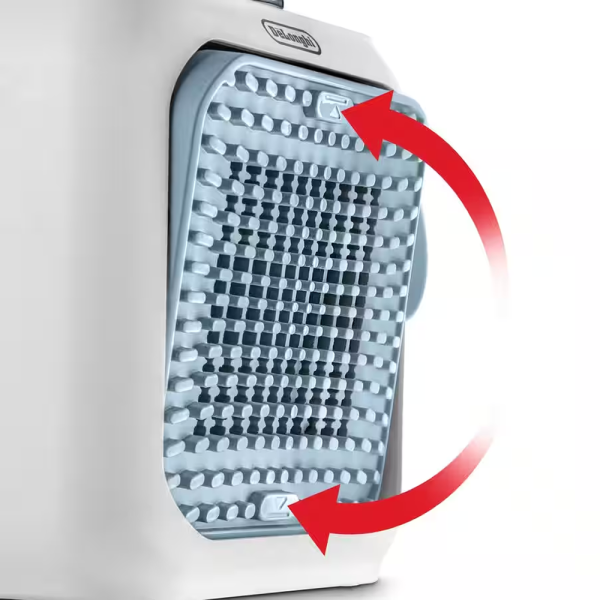 DeLonghi Настольный тепловентилятор HFX10B03.LB, белый/голубой