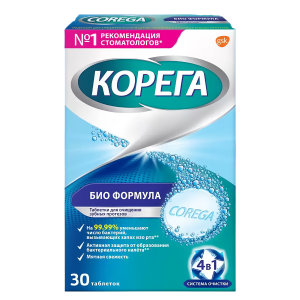КОРЕГА Био Формула - таблетки д/очищения зубных протезов (30 шт)