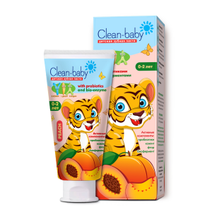 Детская зубная паста TM Clean-baby (0-2 лет) Персик, 50 мл