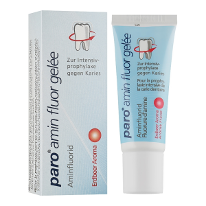 Гель Paro amin fluor gelle для полости рта с аминфлюоридом, клубника, 25 г