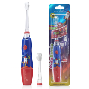 Электрическая зубная щетка Brush-Baby KidzSonic Electric (3+), ракета