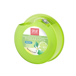 Нить объемная вощеная SPLAT Dental Floss с ароматом бергамота и лайма, 30 м