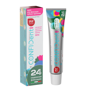 Крем для фиксации зубных протезов Splat CONFIDENT FIX с нейтральным вкусом, 40г