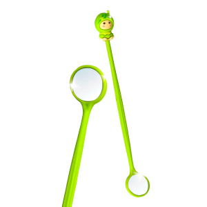 Зеркало для осмотра полости рта Clean-baby, зеленое
