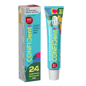 Крем для фиксации зубных протезов Splat CONFIDENT FIX со вкусом мяты и цитруса, 40г