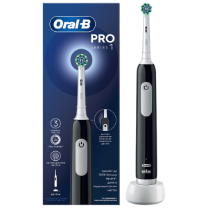 Электрическая зубная щетка ORAL-B PRO 1 CrossAction (D305.513.3) ЧЕРНАЯ