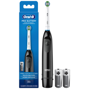 Электрическая зубная щетка Oral-B Precision Clean Pro Battery DB5.010.1 - на батарейках ЧЕРНАЯ РУЧКА