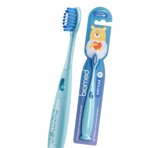 Детская зубная щетка BIOMED KIDS, голубая