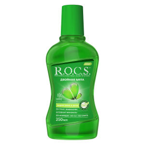 Ополаскиватель R.O.C.S. Двойная мята, 250 мл (маленький)