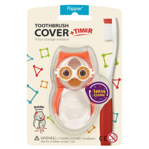 Держатель Flipper OWL HEARTY для зубной щетки со встроенными песочными часами Красный