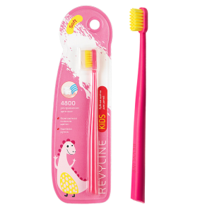 Детская зубная щетка Revyline US 4800, от 3 до 12 лет РОЗОВАЯ