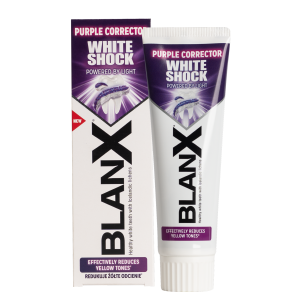 Зубная паста BlanX White Shock Purple Corrector - с фиолетовым корректором цвета, 75 мл