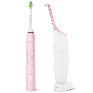 HX8424/39 НАБОР PHILIPS - звуковая щетка Sonicare ProtectiveClean + ирригатор AirFloss Ultra (Pink + White)