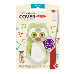 Держатель Flipper OWL EARTHY для зубной щетки со встроенными песочными часами Зеленый