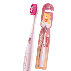 Детская зубная щетка BIOMED KIDS, розовая