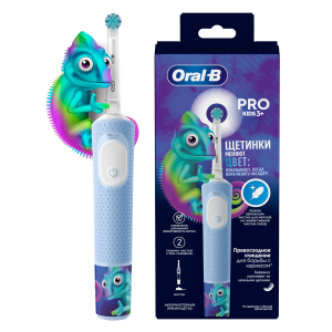 Электрическая зубная щетка Oral-B Vitality Pro Kids Хамелеон, голубая