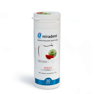 Жевательная резинка Miradent Xylitol со вкусом Арбуз (30 шт), 30 г
