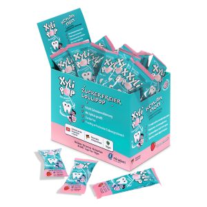 НАБОР Леденец Miradent XyliPOP на палочке из ксилита КЛУБНИКА, 50 шт