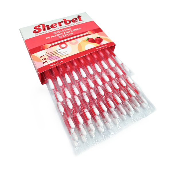 Палочки для индикации налета SHERBET, 100 штук