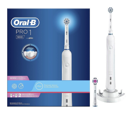 Электрическая зубная щетка Oral-B Pro 1 900 Sensi UltraThin White (D16.524.3U)