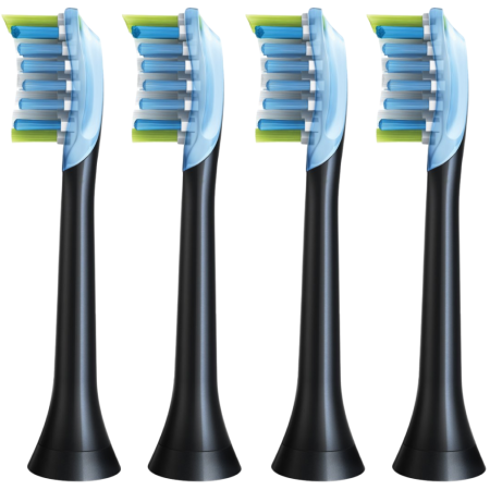 HX9044/33 - насадки Philips AdaptiveClean/Premium Plaque Defence, ЧЕРНЫЕ (4 шт)