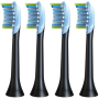 HX9044/33 - насадки Philips AdaptiveClean/Premium Plaque Defence, ЧЕРНЫЕ (4 шт)