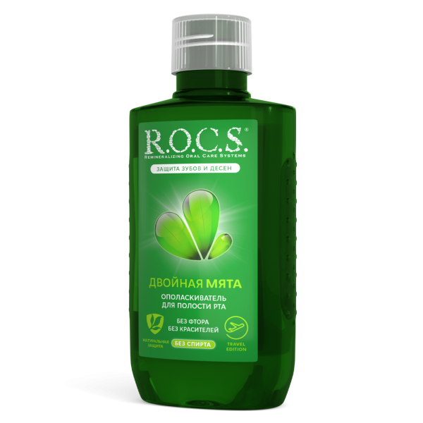 Ополаскиватель R.O.C.S. Двойная мята - TRAVEL EDITION, 75 мл