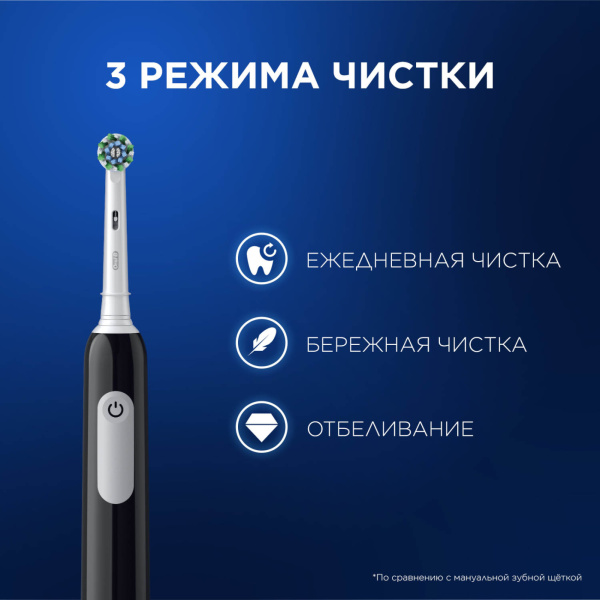 Электрическая зубная щетка ORAL-B PRO 1 CrossAction (D305.513.3) ЧЕРНАЯ