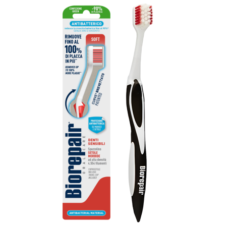 Зубная щетка Biorepair Denti Sensibili мягкая ЧЕРНАЯ