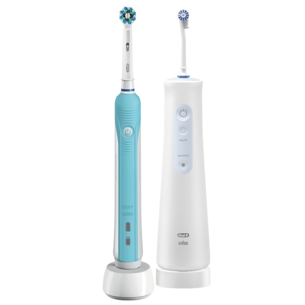 Набор Oral-B SmartSmile 1 510: Ирригатор Aquacare 4 + Электрическая щетка Pro 1 500 (D16.1/MD20.016)
