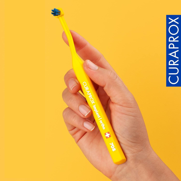 Зубная щетка CURAPROX 708 для имплантов и ортоконструкций (CS 708) ФИОЛЕТОВАЯ