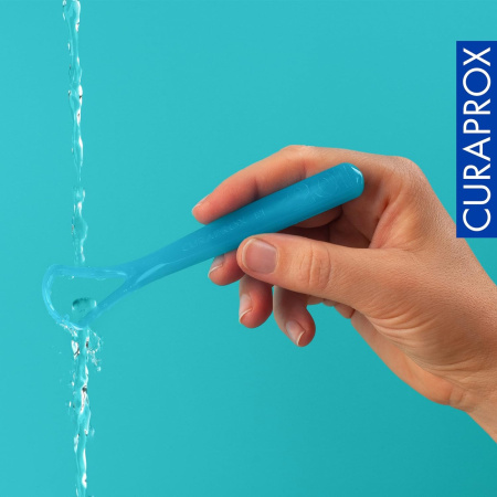 CURAPROX Одиночный скребок для языка (СТС 201) БИРЮЗОВЫЙ