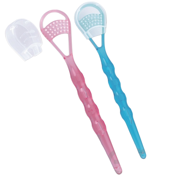 Щетка для чистки ЯЗЫКА Miradent Tong-Clin De Luxe, розовая