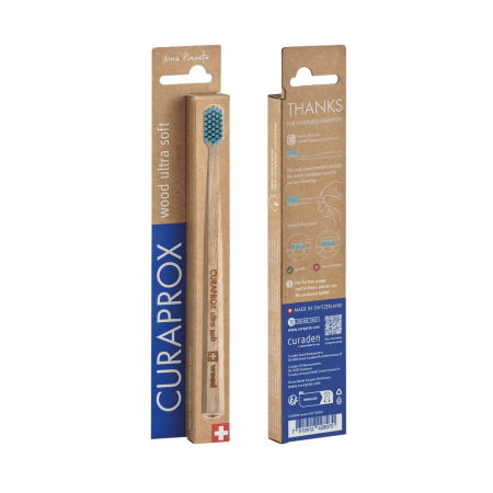 Зубная щетка CURAPROX CS Eco Wood (CS4440) СИНЯЯ