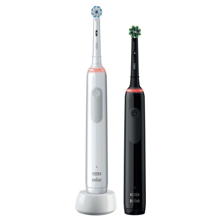 Набор электрических зубных щеток Oral-B Pro 3 3900 Duo БЕЛАЯ/ЧЕРНАЯ (D505.523.3H - type 3772)