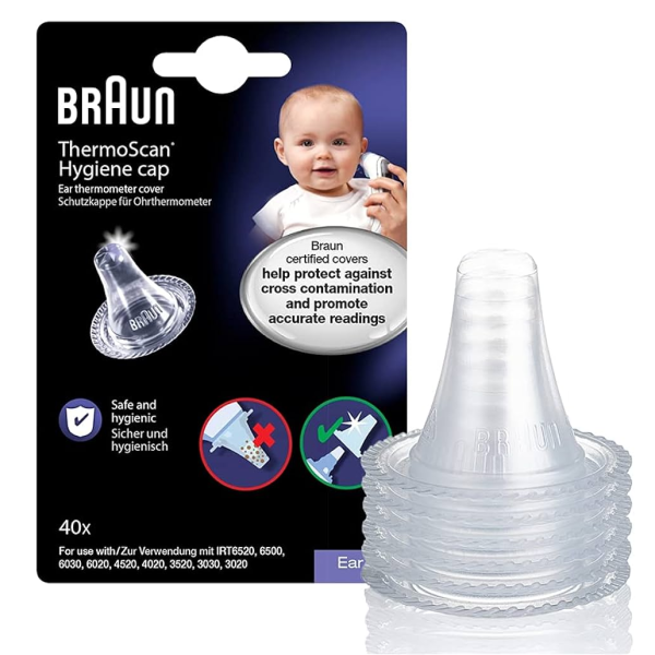 Одноразовые гигиенические насадки Braun LF 40 для ушных термометров ThermoScan (40 штук)