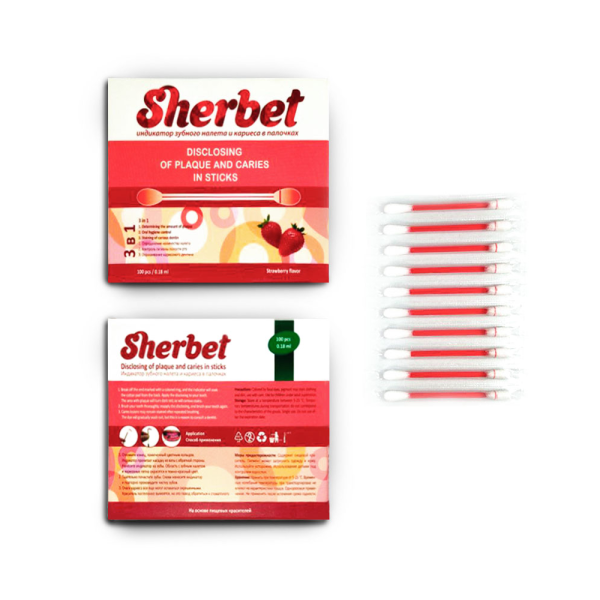 Палочки для индикации налета SHERBET, 100 штук