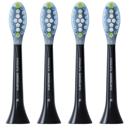 HX9044/33 - насадки Philips AdaptiveClean/Premium Plaque Defence, ЧЕРНЫЕ (4 шт)