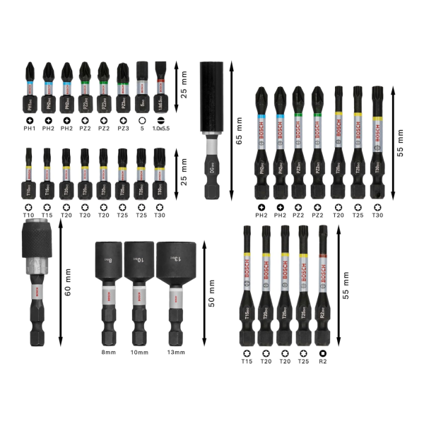 Набор бит Bosch PRO Impact Set 2608522517 (36 предметов)