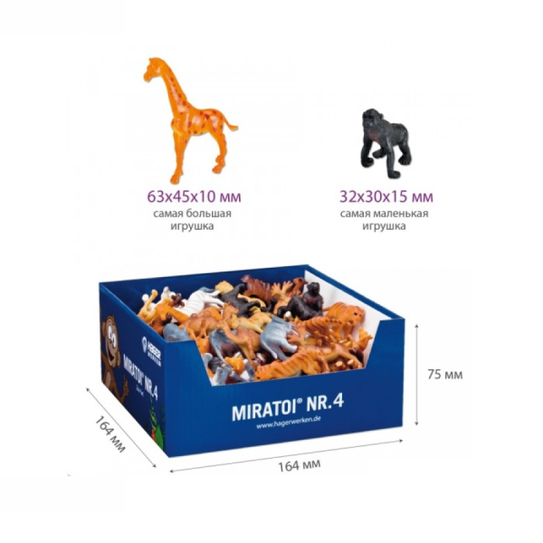 Мотивационный набор Miratoi №4 зоопарк, 100 игрушек