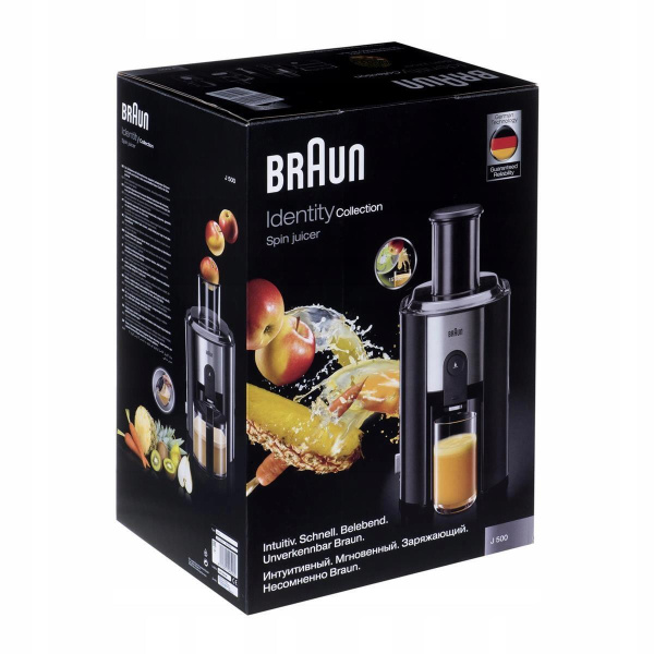 Центробежная соковыжималка Braun J500 Multiquick 5, черный