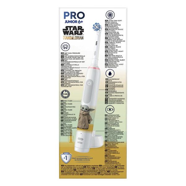 Электрическая зубная щетка Oral-B Junior Pro Star Wars Mandalorian Звездные войны (6+)