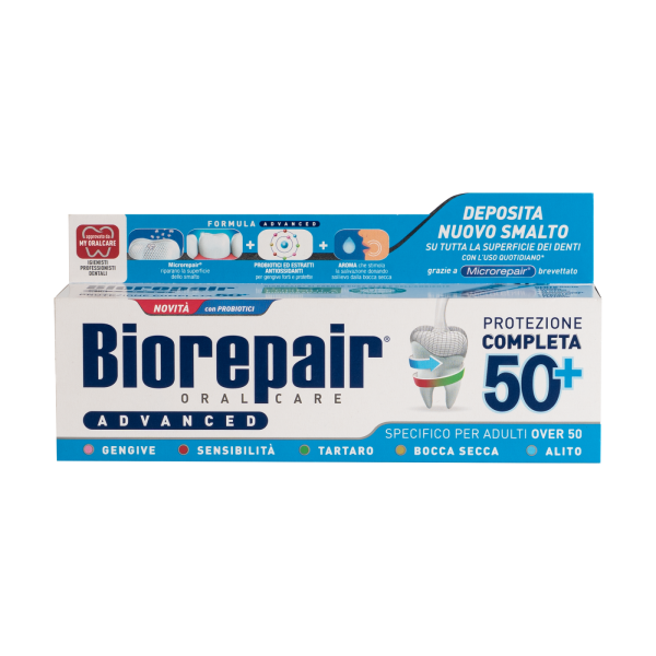 Зубная паста Biorepair Protezione Completa 50+ - Максимальная защита 50+ лет, 75 мл