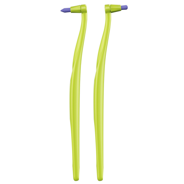 Зубная щетка SPLAT Smilex ortho монопучковая (держатель+ 4 насадки) САЛАТОВАЯ