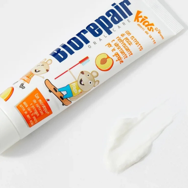 Детская зубная паста Biorepair Kids, без фтора (0-6 лет), 50 мл ПЕРСИК