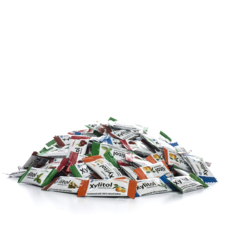 Жевательная резинка Miradent Xylitol - ассорти (200 шт х 2 шт)