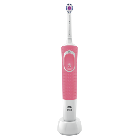 Электрическая зубная щетка Oral-B Vitality 100 3D White РОЗОВАЯ D100.413.1