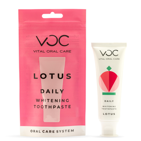 Зубная паста VOC Daily LOTUS Отбеливание (розовая), 75 мл
