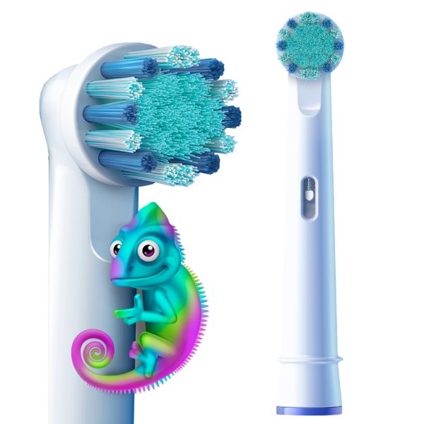 БЛИСТЕР ИЗ 4 насадок Braun Oral-B Pro Kids Хамелеон, экстра мягкие щетинки